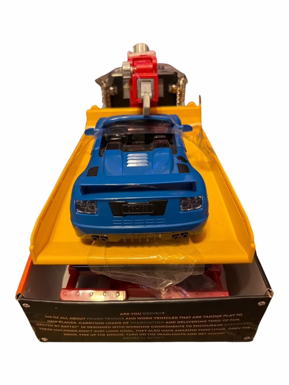 DRIVEN by Battat LARGE Flatbed Tow Truck Toy Set NIB - Picture 4 of 4